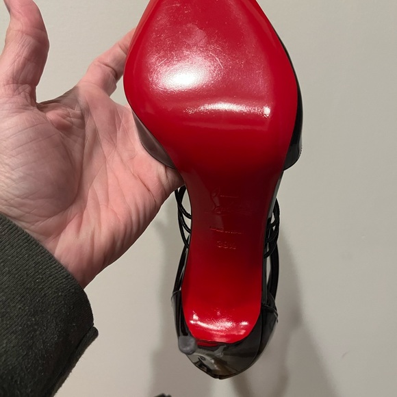 EUC Christian Louboutin Confusa Black Patent Stilettos, Size 39.5 - Picture 6 of 15
